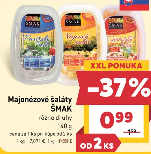 Majonézové šaláty Šmak