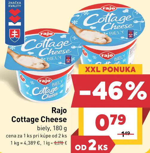 Rajo Cottage Cheese biely