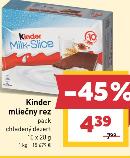 Kinder Mliečny rez