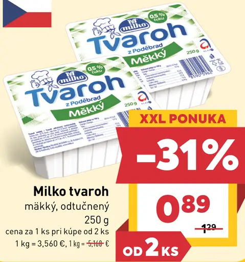 Milko Tvaroh mäkký