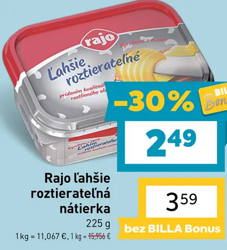 Rajo Ľahšie roztierateľná nátierka