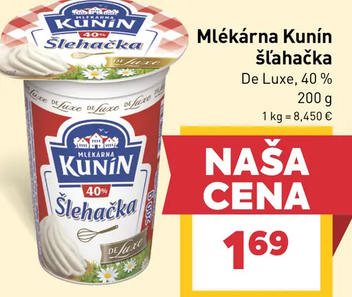 Mlékárna Kunín Šľahačka de Luxe