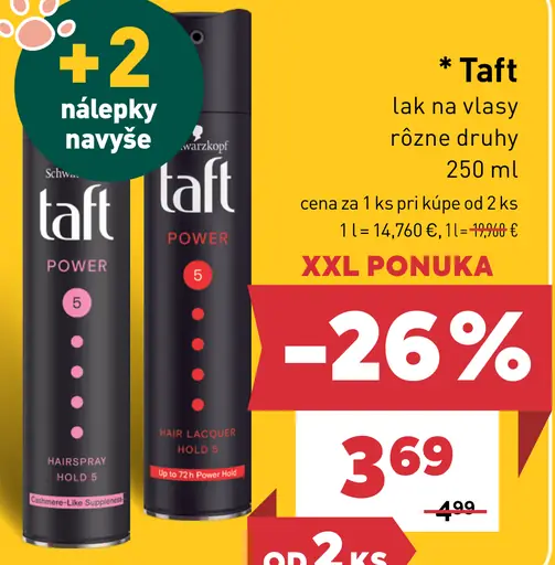 Taft lak na vlasy Power, rôzne druhy