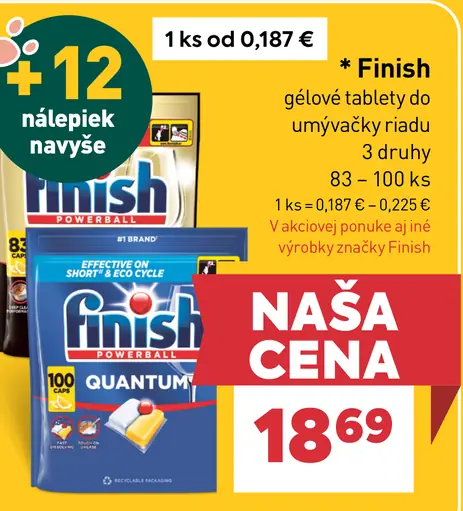 Finish Powerball gélové tablety do umývačky riadu, 3 druhy