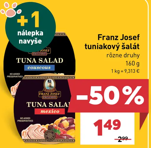 Franz Josef tuniakový šalát – couscous, Mexico, rôzne druhy