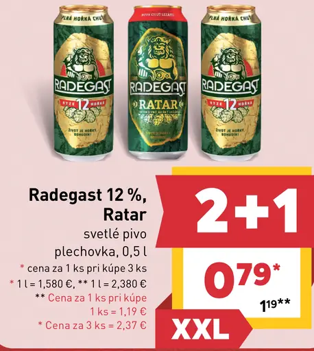 Radegast pivo plechovka 12 %