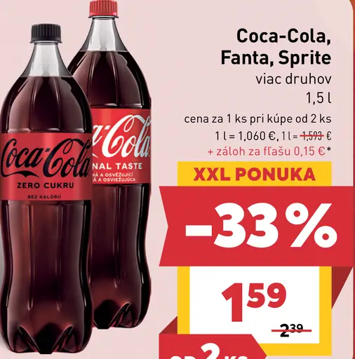 Coca-Cola sýtený nápoj