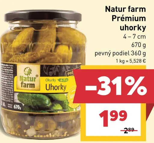 Natur Farm Uhorky Prémiové