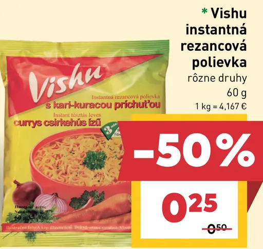 Vishu instantná rezancová polievka