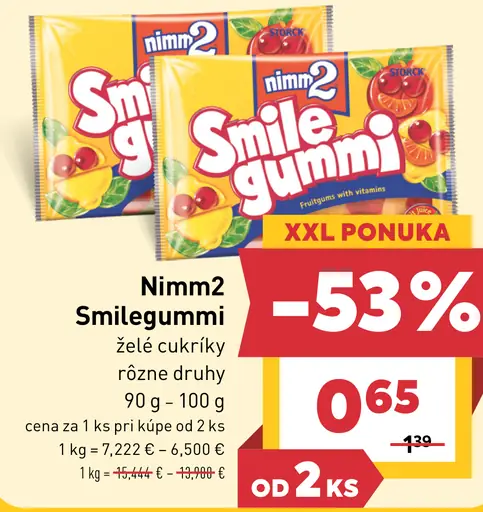 Nimm2 Smilegummi želé cukríky