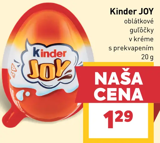Kinder JOY oblátkové guľôčky v kréme s prekvapením