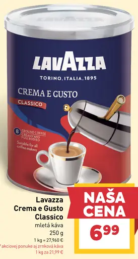 Lavazza Crema e Gusto Classico zrnková káva
