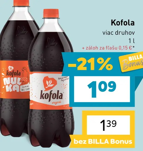 Kofola rôzne druhy