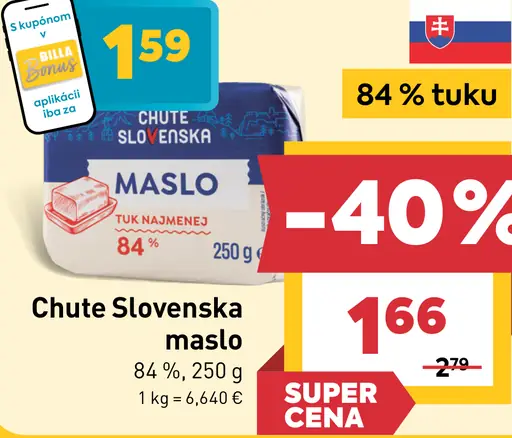 Chute Slovenska maslo, 84 %