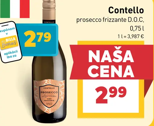 Contello prosecco frizzante D.O.C.