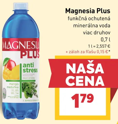 Magnesia Plus ochutená minerálna voda