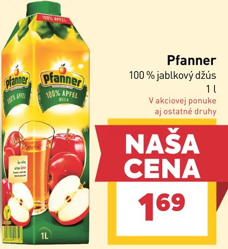 Pfanner 100 % jablkový džús
