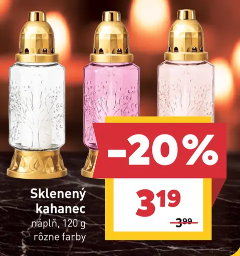 Sklenený kahanec, rôzne farby