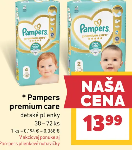 Pampers premium care detské plienky