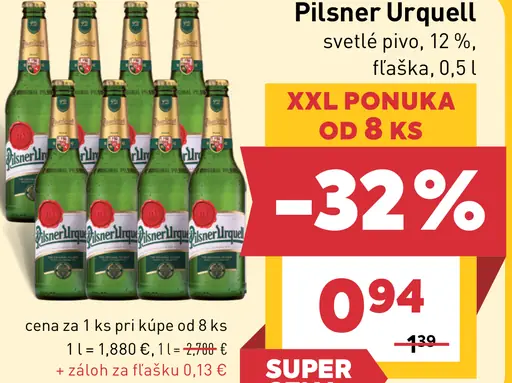 Pilsner Urquell svetlé pivo