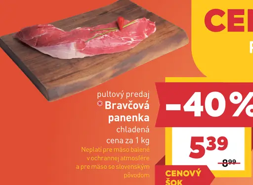 Bravčová panenka chladená, balená