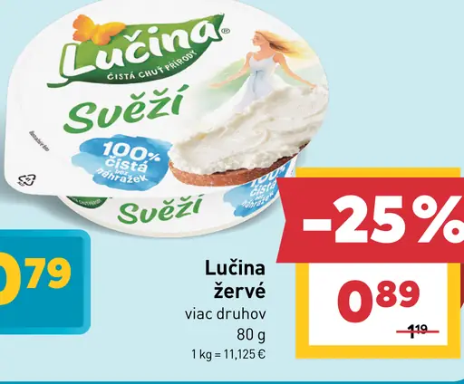 Lučina žervé, viac druhov