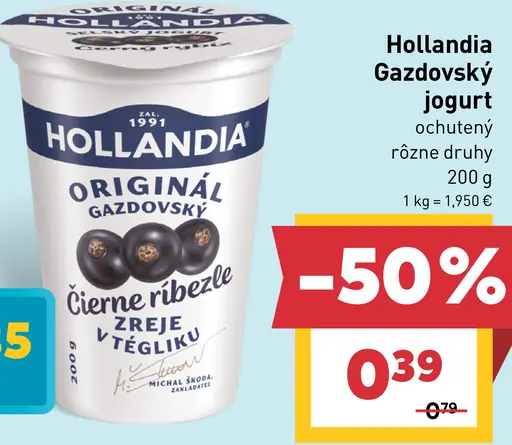 Hollandia originál gazdovský jogurt rôzne druhy