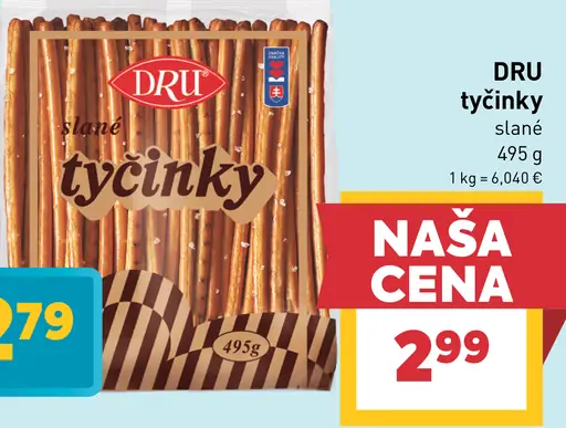 Dru slané tyčinky