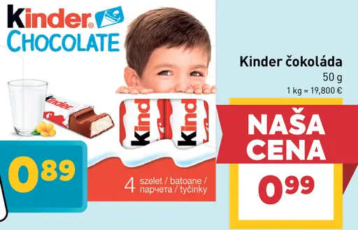 Kinder Chocolate, rôzne druhy