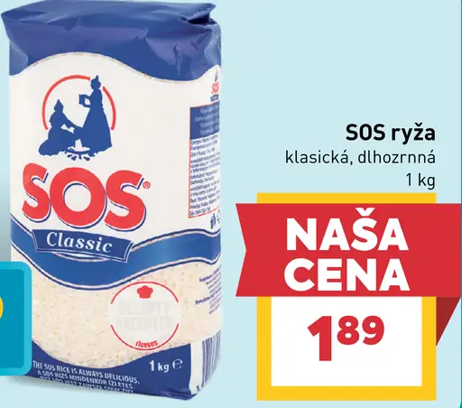 SOS ryža klasická alebo dlhozrnná
