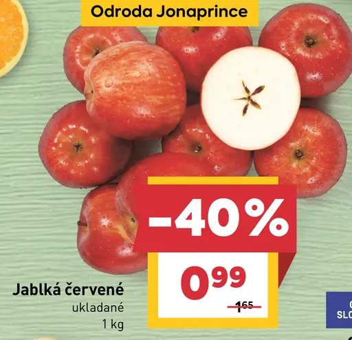 Jablká červené, odroda Jonaprince