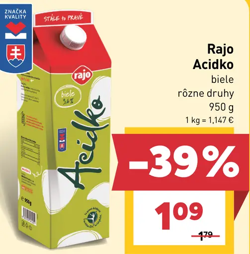 Rajo Ačidko biele