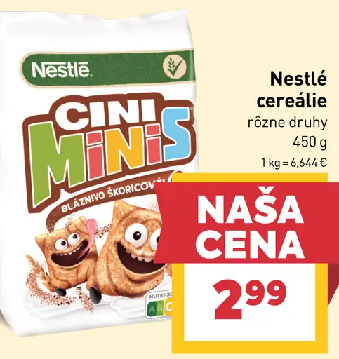 NESTLÉ CINI MINIS cereálie