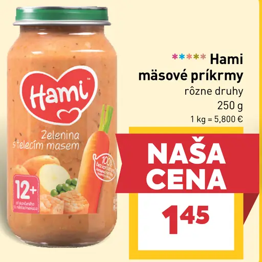 Hami mäsové príkrmy rôzne druhy