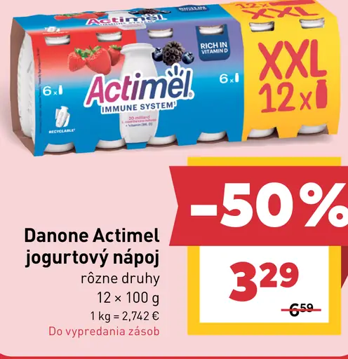 Danone Actimel jogurtový nápoj