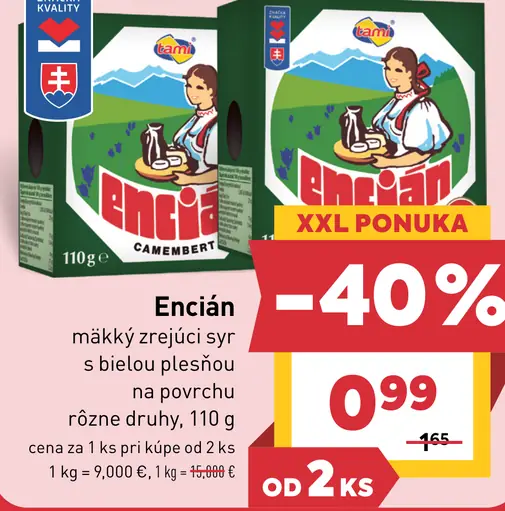 Encián mäkký zrejúci syr s bielou plesňou na povrchu