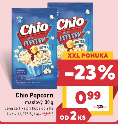 Chio Popcorn maslový