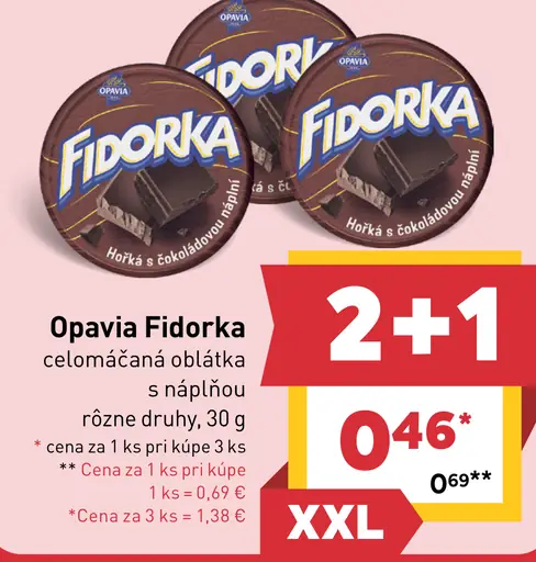 Opavia Fidorka čokoládová tyčinka rôzne druhy