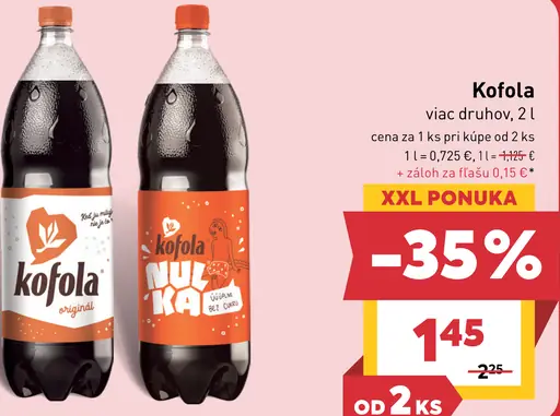 Kofola rôzne druhy