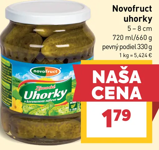 Novofruct uhorky s kôprom a korením