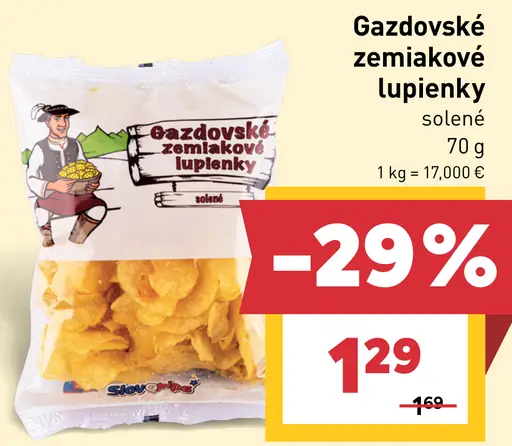 Gazdovské zemiakové lupienky solené