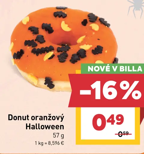Donut oranžový Halloween