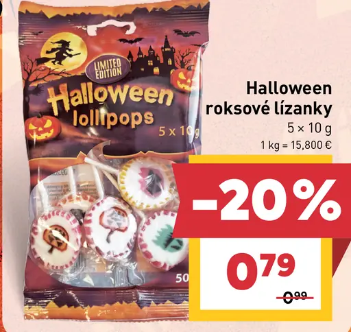 Halloween roksové lízanky