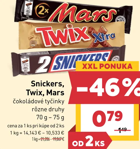 Mars čokoládová tyčinka