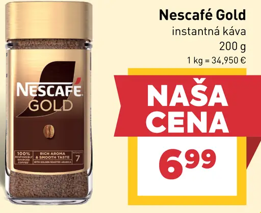 NESCAFÉ GOLD, instantná káva