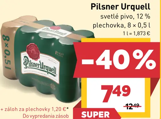 Pilsner Urquell plechovka