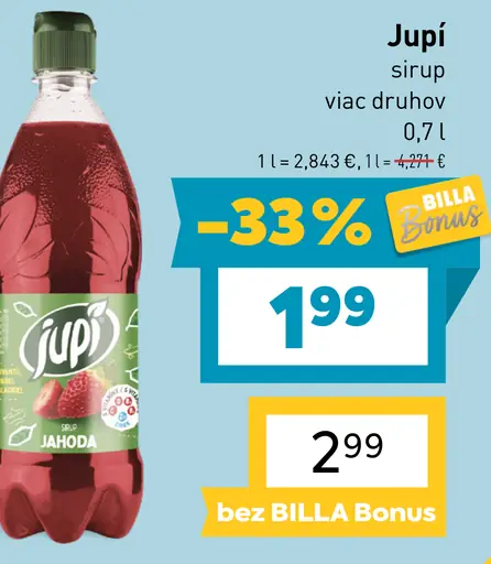 Jupí sirup rôzne druhy