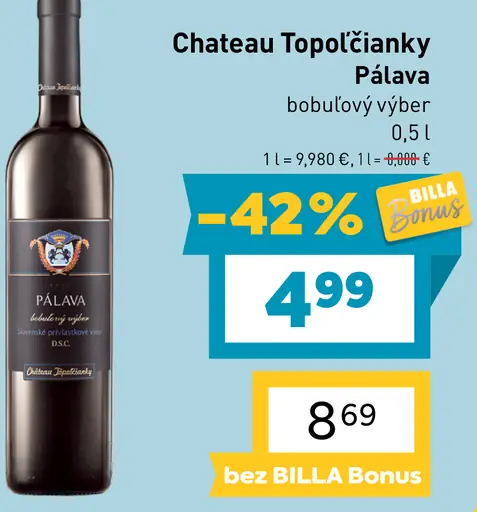 Chateau Topoľčianky Pálava bobuľový výber