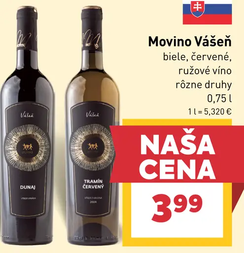 Movino Vašeň biele víno, červené víno a ružové víno