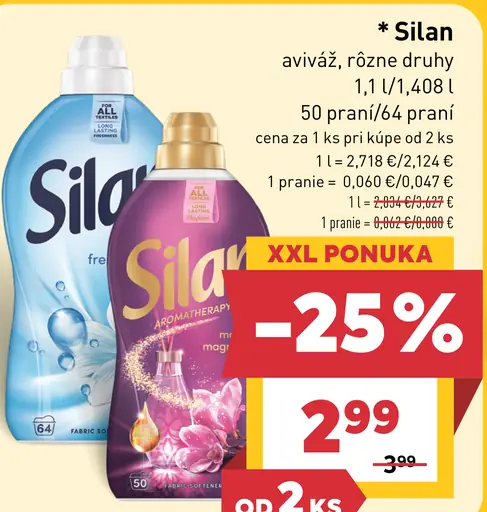 Silan aviváž rôzne druhy